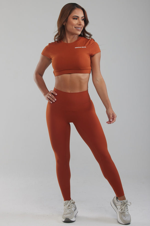 Leggings Héritage - Orange Cuivré