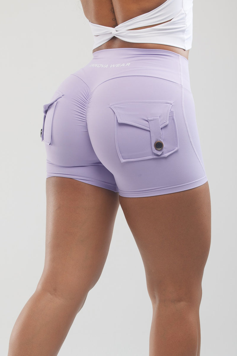 Short À POCHES PUSH UP - Mauve