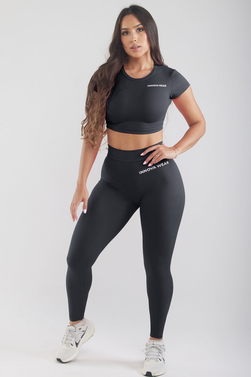 Leggings BACK-V Push UP - Noir