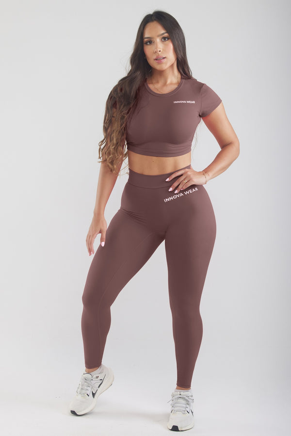 Leggings BACK-V Push UP - Marron