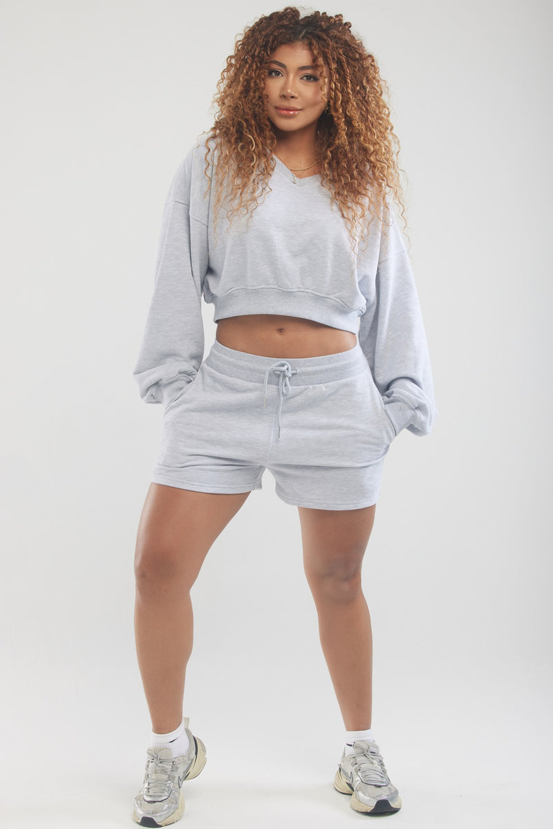 Short & Crop Sweat - Gris