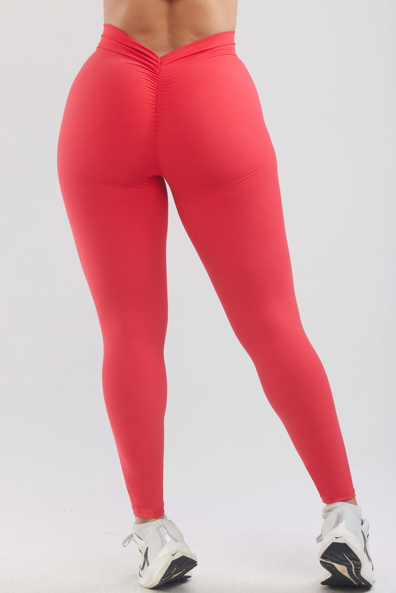 Leggings BACK-V Push UP - Rouge