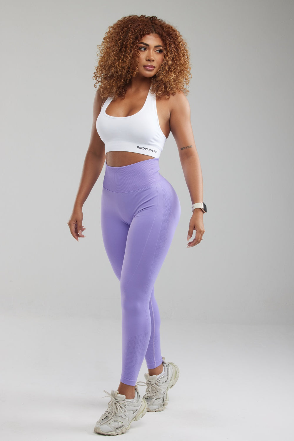 ALLURE Leggings Taille Haute PUSH UP Mauve Innova Wear