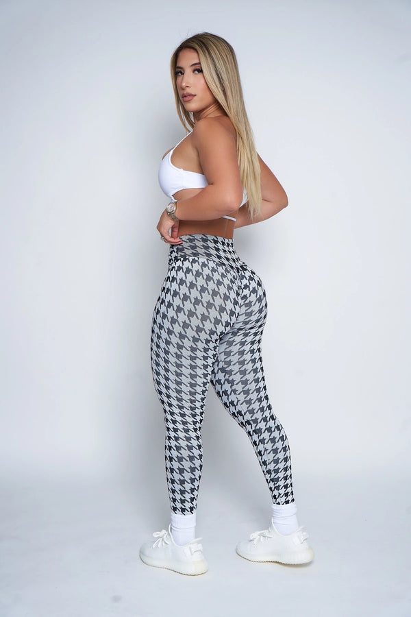 QUADRO | Leggings Taille Haute Push UP - Noir Et Blanc