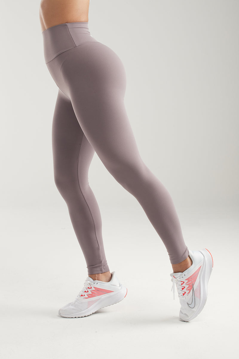 DEUXIÈME PEAU| Leggings Taille Haute PUSH UP - Gris Pourpre